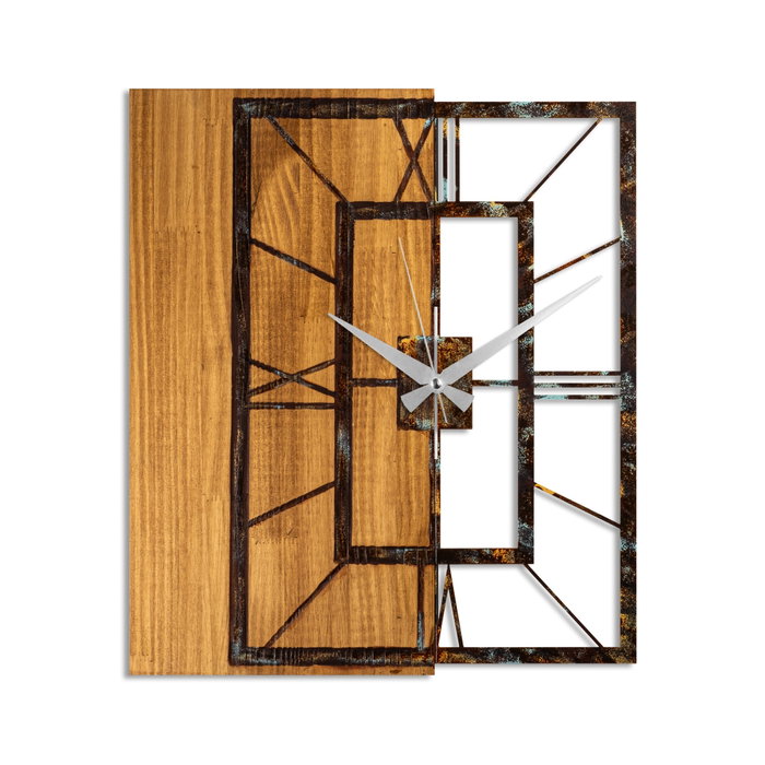 Wallity Wooden Clock 37-A en nogal y marrón